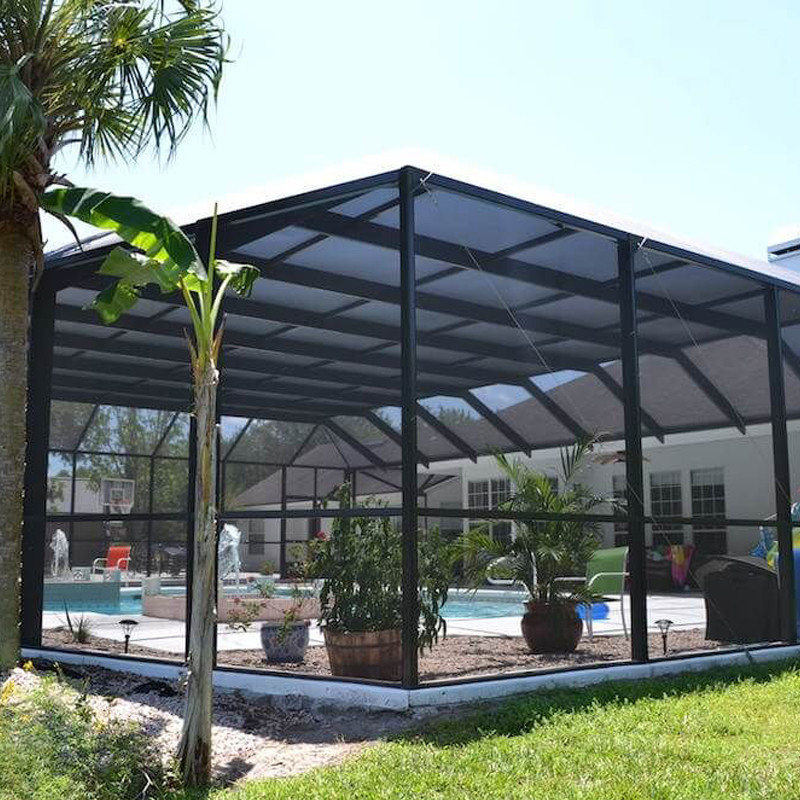 0.013 polegadas de diâmetro de fio piscina e tela de pátio com cor de carvão resistente a lágrimas