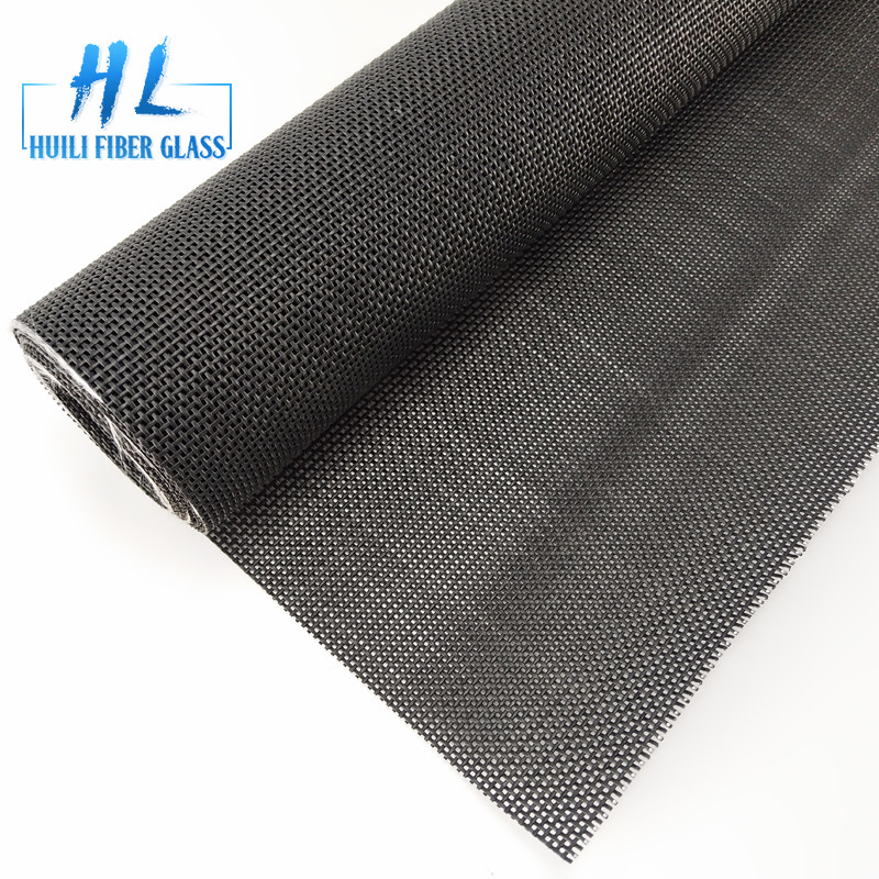 280g/m2 Rolhas de tela de malha de poliéster preto 100m comprimento 15x11 contagem de malha com diâmetro de fio de 0,35mm