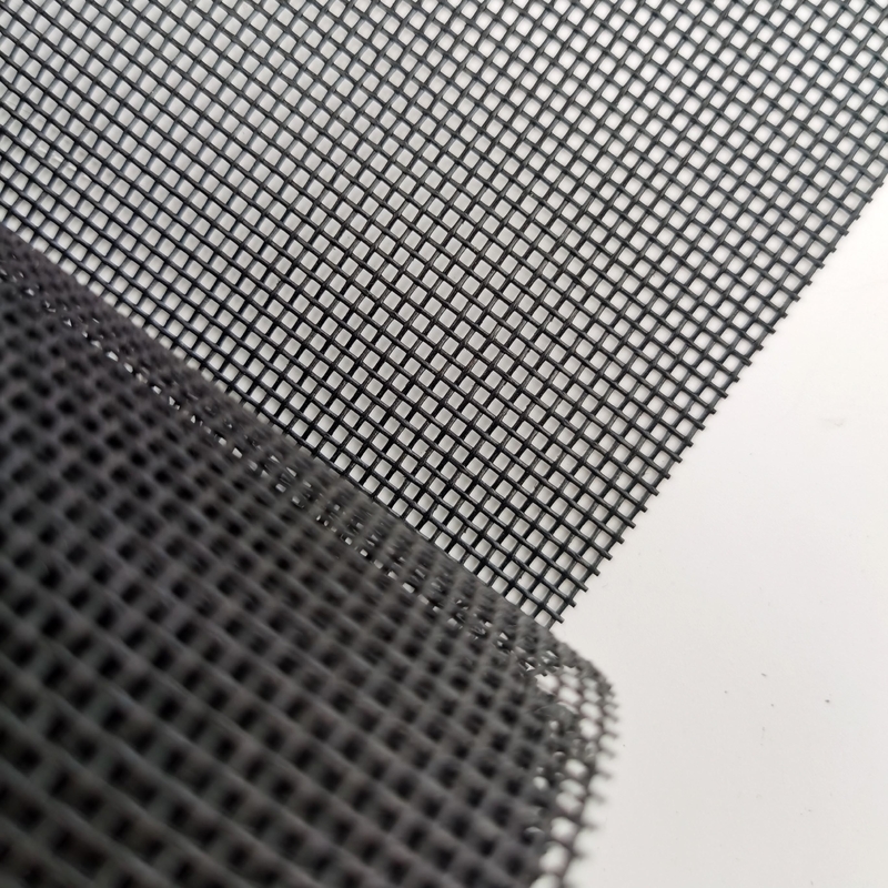 Tela de malha de poliéster preto cinza 280 g/m2 para fácil instalação