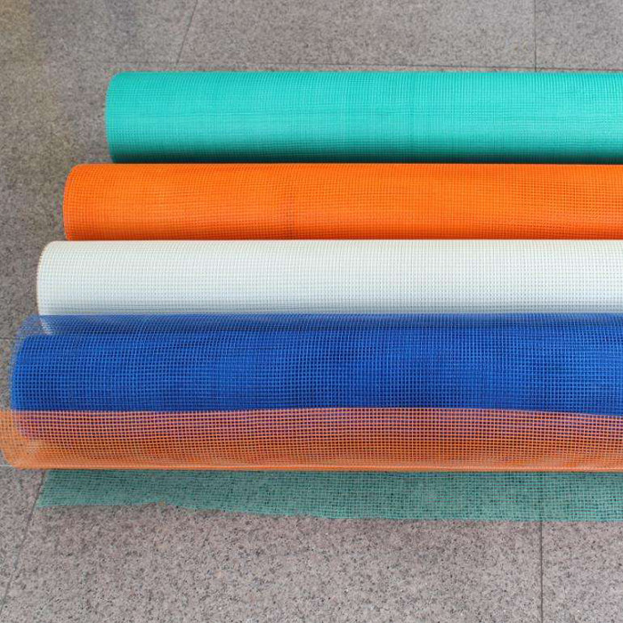 Folhas de malha de fibra de vidro de buracos quadrados em cores revestidas vibrantes com resistência à água