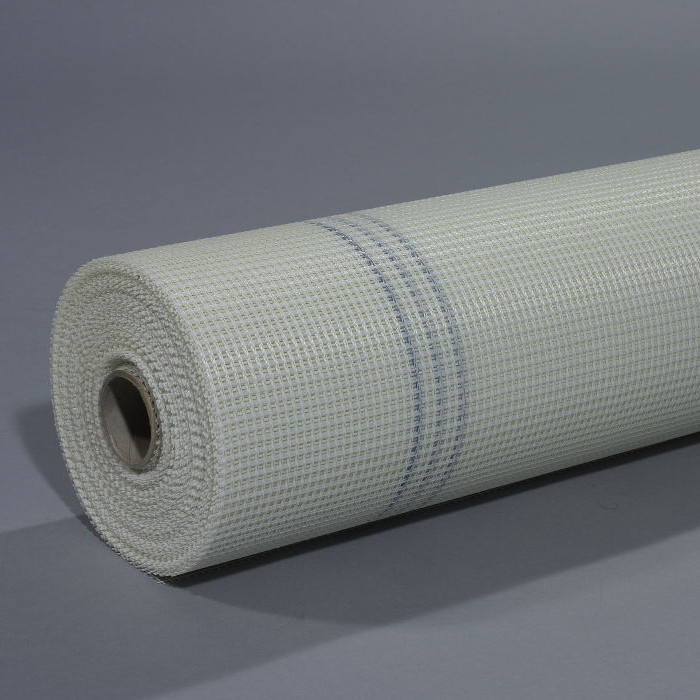 Rolo de malha de reforço de fibra de vidro resistente 50m-200m comprimento 4*4mm abertura para suporte de parede