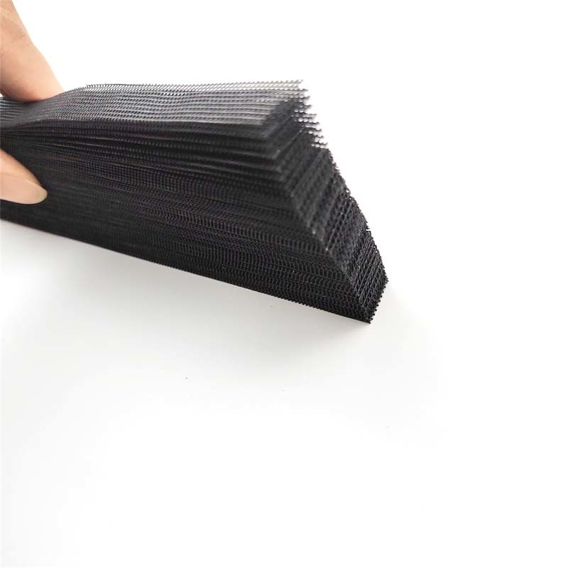 preto Retirável Poliéster Plissado Malha Plissé Insecto tela dobrável Rede Para Janela E Porta
