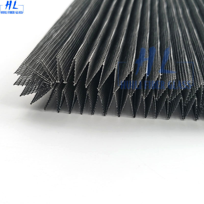 Fábrica tela de insetos plissada personalizável largura 2,0 m malha leve e forte adequado para várias aplicações arquitetônicas