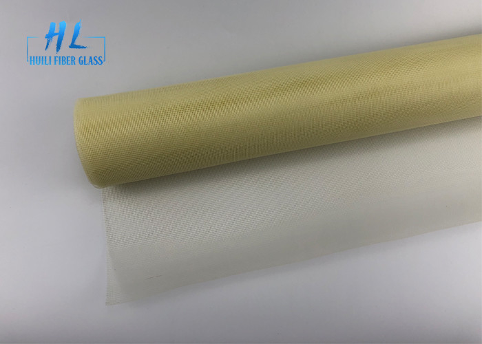 18*16 tela da janela da fibra de vidro da malha 120G com cores amarelas e cinzentas