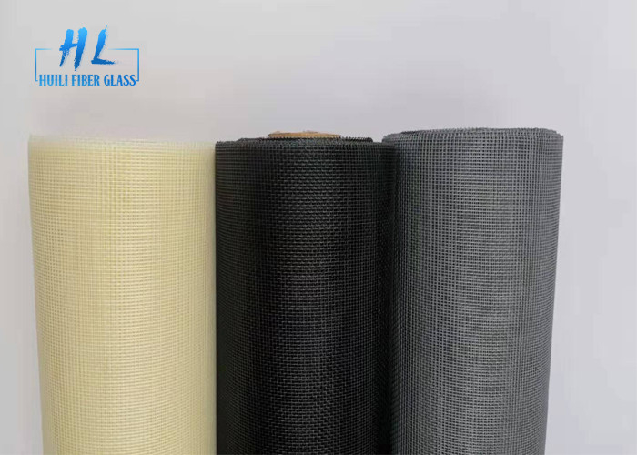 o PVC da malha 18*16 revestiu a rede de mosquito da fibra de vidro com as cores amarelas