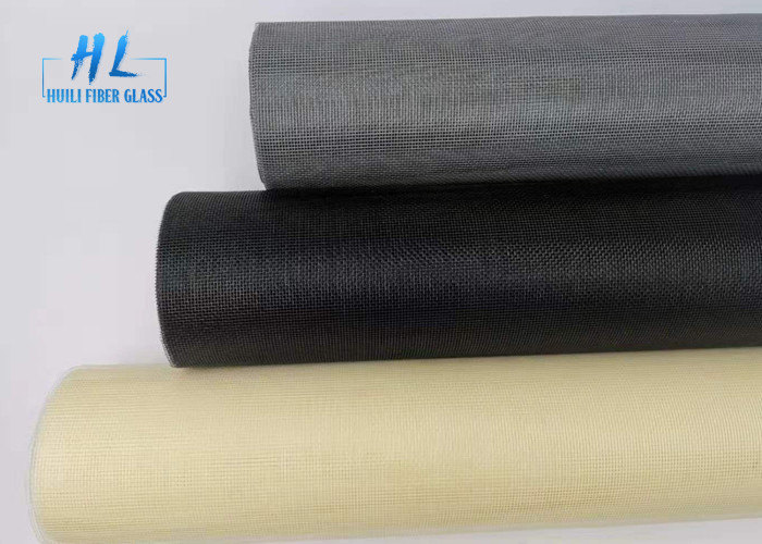 o PVC da malha 18*16 revestiu a rede de mosquito da fibra de vidro com as cores amarelas