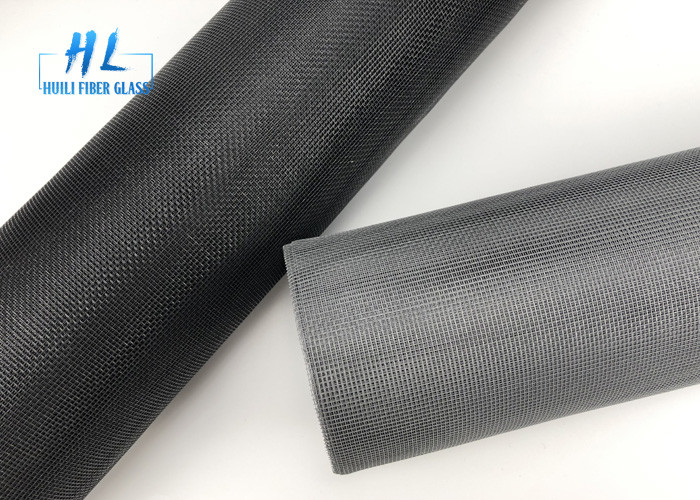 o PVC de 48ft*100ft revestiu a cor 18*16 do preto da malha do mosquito da fibra de vidro 105g