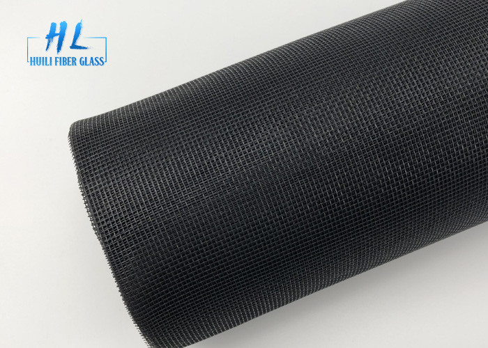 o PVC de 48ft*100ft revestiu a cor 18*16 do preto da malha do mosquito da fibra de vidro 105g