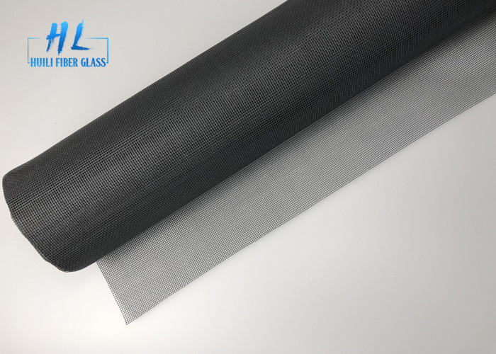 o PVC de 48ft*100ft revestiu a cor 18*16 do preto da malha do mosquito da fibra de vidro 105g