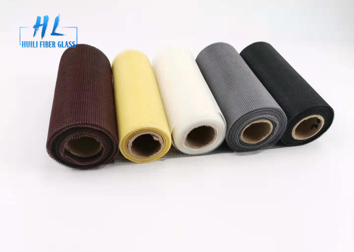 malha do mosquito da fibra de vidro da cor de 3ft 4ft 5ft*100ft Brown para a tela da janela