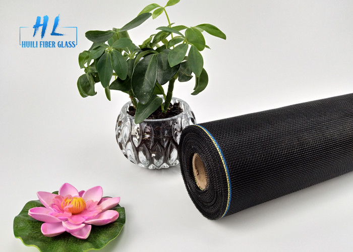 17*14 a tela da janela da multa da cor do preto da malha 110G com PVC revestiu