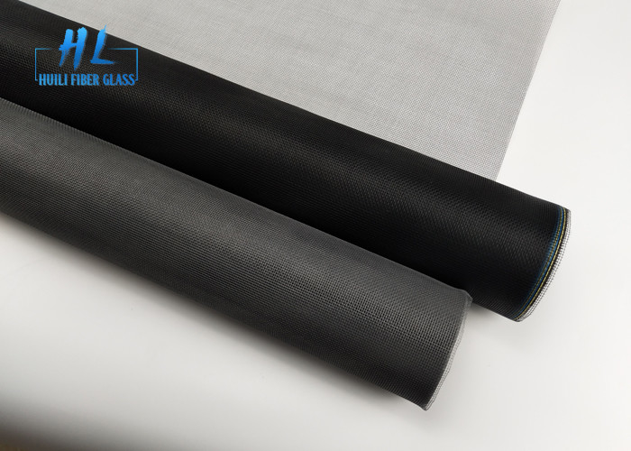 18*16 Rolo de tela de malha de fibra de vidro de tecido simples - preto/cinza padrão - fechamento do gancho - opções de cores