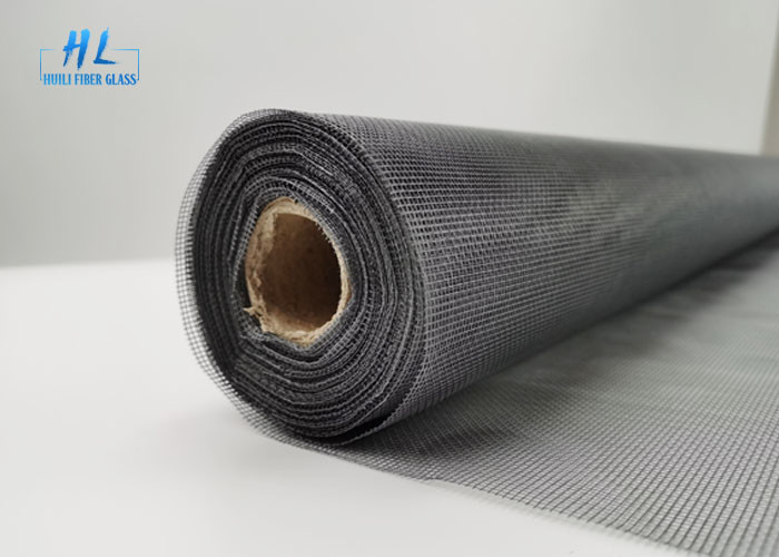 Tela de mosquito de fibra de vidro 20*20 buraco quadrado rolo portátil 33 fios tex para prevenção de incêndio