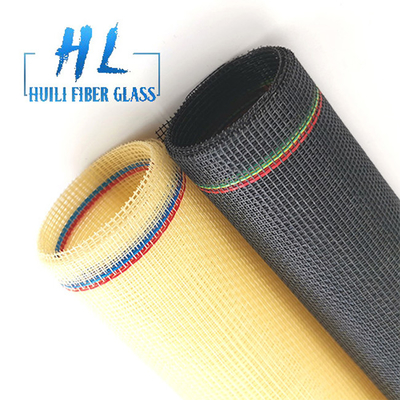 Tela de insetos de fibra de vidro de tecido simples comercial industrial aberta borda de selvedge comprimento 30m-300m