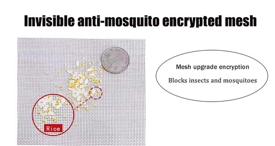 Proteção da privacidade Rede de mosquitos de fibra de vidro preta com tecido simples Opção acessível