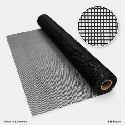 Tela de vidro de fibra de vidro preto de alta resistência Tela de rede para janelas