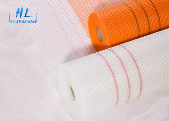 Malha de fibra de vidro branca / laranja cortada para 1-1.5m 4 * 4mm abertura para materiais de parede