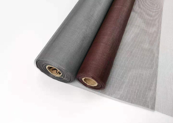 Weave liso da tela da janela da fibra de vidro da cor de 4ft*100ft Brown Dustproof