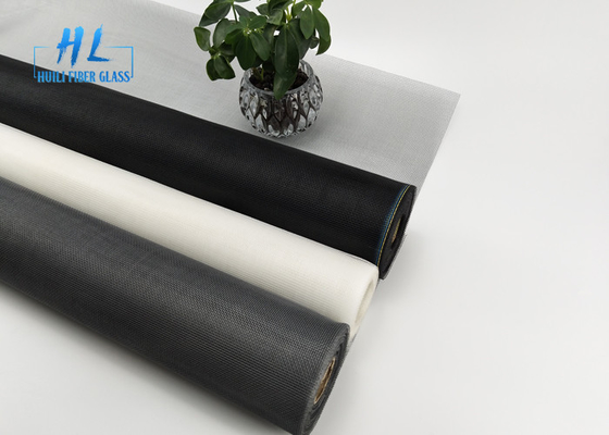 Tecido de malha de fibra de vidro de largura máxima de 3,0 m 18*16 malha de 0,011 polegadas à prova d'água à prova de poeira preto cinza branco