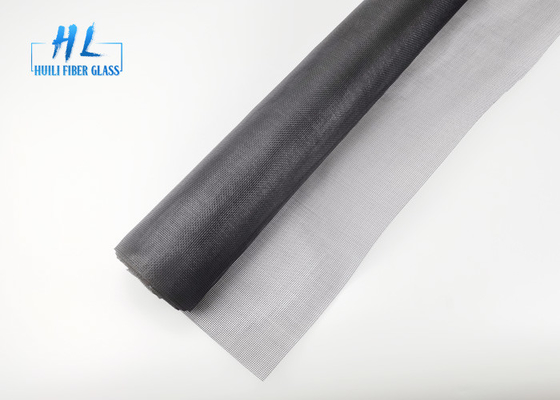 Malha de mosquito de fibra de vidro preto e branco ultra fina a 0,25 mm com proteção contra incêndio